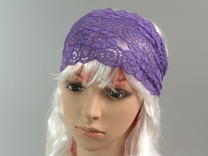 Пов'язка для волосся / Мереживо Фіолетовий / Пов'язка для волосся / Мереживо Фіолетовий 15 см, фото 1