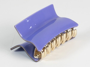 Заколка-краб Одноколірний з переливами Бузковий / Заколка-краб Одноколірний з переливами Бузковий 8x5x4 см, фото 1