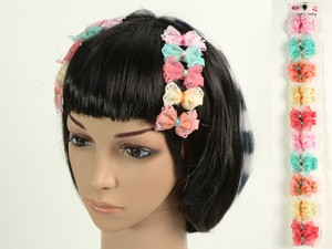 Заколка Бантик Ніжність 5 кольорів 10 пар / Заколка Бантик Ніжність 5 кольорів 10 пар 5x4x1 см, фото 1