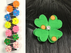 Заколка дитяча Квіточка Набір 12 шт / Заколка дитяча Квіточка Набір 12 шт 3x3 см, фото 1