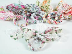 Гумка для волосся Бантик Мереживо Квіточка 6 кольорів / Гумка для волосся Бантик Мереживо Квіточка 6 кольорів 12x4x1 см