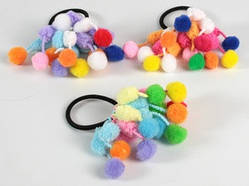 Гумка для волосся Пушинка Різні кольори Короткі / Гумка для волосся Пушинка Різні кольори Короткі 7x7x1 см