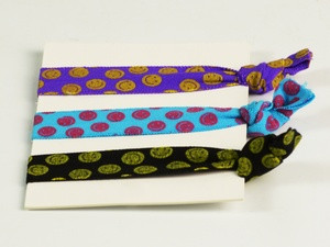 Гумка для волосся / Браслет 3 шт в наборі Смайли / Гумка для волосся / Браслет 3 шт в наборі Смайли 8x1 см, фото 1