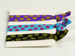 Гумка для волосся / Браслет 3 шт в наборі Смайли / Гумка для волосся / Браслет 3 шт в наборі Смайли 8x1 см