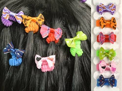 Гумка для волосся Бантик кольоровий Набір 6 шт / Гумка для волосся Бантик кольоровий Набір 6 шт 3x2x1 см