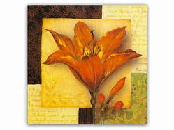 Картина Квітка Червона Лілія / Картина Квітка Червона Лілія 15x15x1 см