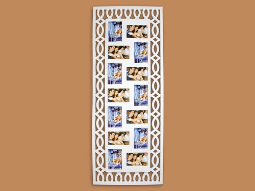 Фоторамка 14 фото Біла Ажур / Фоторамка 14 фото Біла Ажур 121x47x2 см