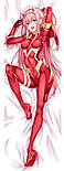 Дакiмакура 150 х 50 см  Зеро Ту 02 Улюблений під Франксе Zero Two In The Darling Franxx Подушка, фото 4