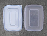 Харчовий контейнер пластиковий (судок) 2 літри (Горизонт) 7.5х22.5х17 см, фото 4