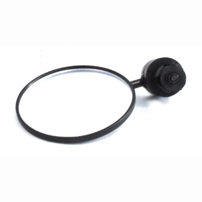 Дзеркало кругле торцеве в кермо CR-M02 діаметр 8 см Чорне, фото 1