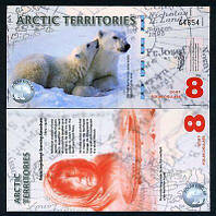 Арктика / Arctic territories 8 dollars 2011 UNC