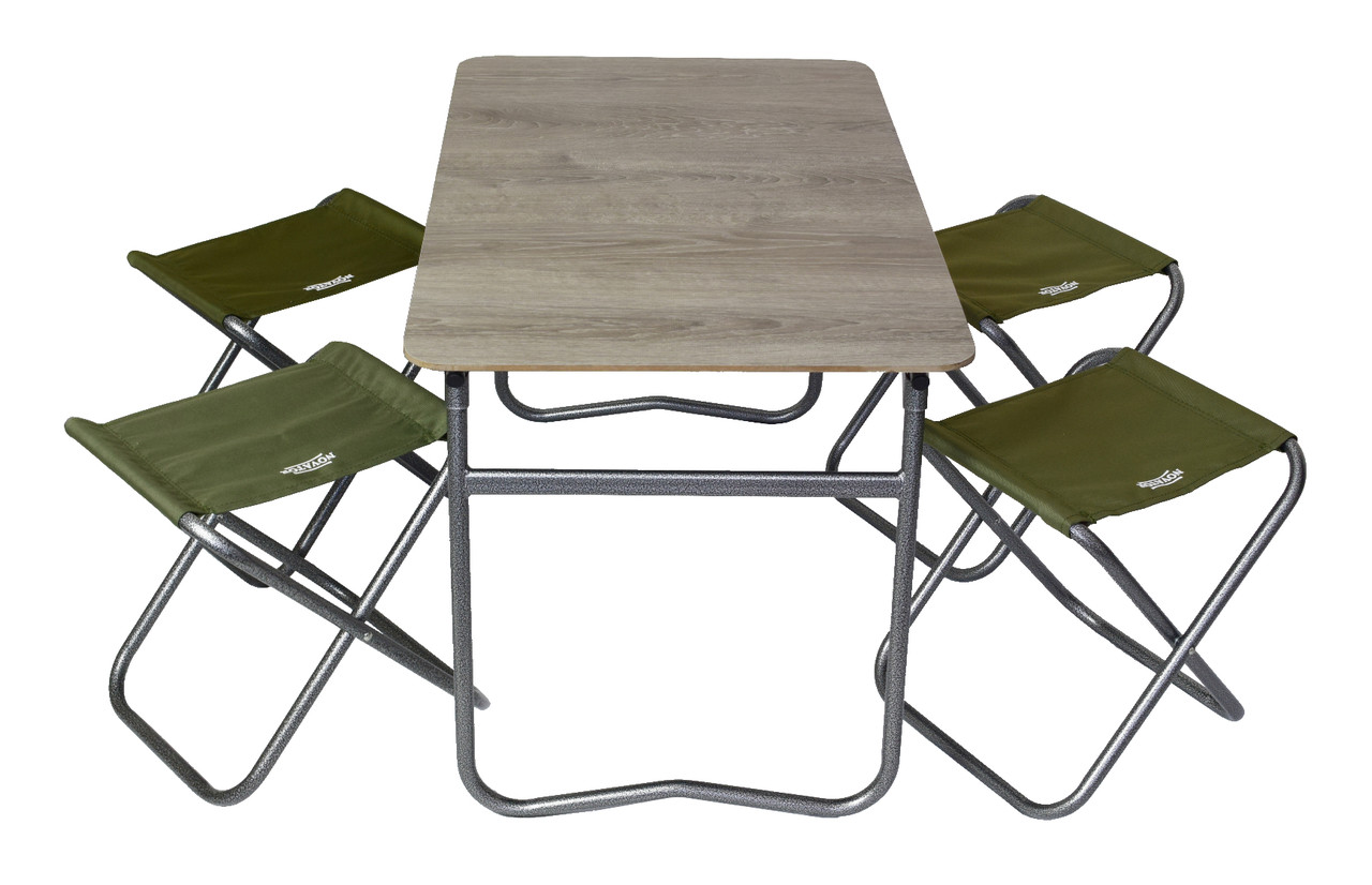 Стіл + 4 стільці для пікніка посилений Кемпінговий стіл зі стільцями Набори туристичних складаних меблів Novator