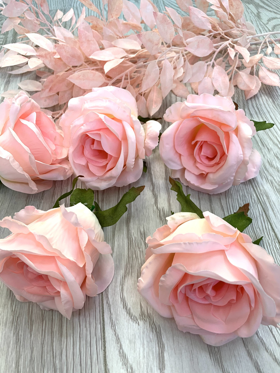 Штучна головка троянди. Троянда для декору ( рожева 9 см)