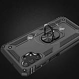 Чохол ударостійкий синій для Samsung Galaxy A72 4G/5G A72 протиударний Serge Ring під магнітний тримач, фото 6