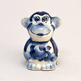 Фігурка Гжель Мавпочка Хлопчик Синій / Фігурка Гжель Мавпочка Хлопчик Синій 5x4x3 см, фото 2