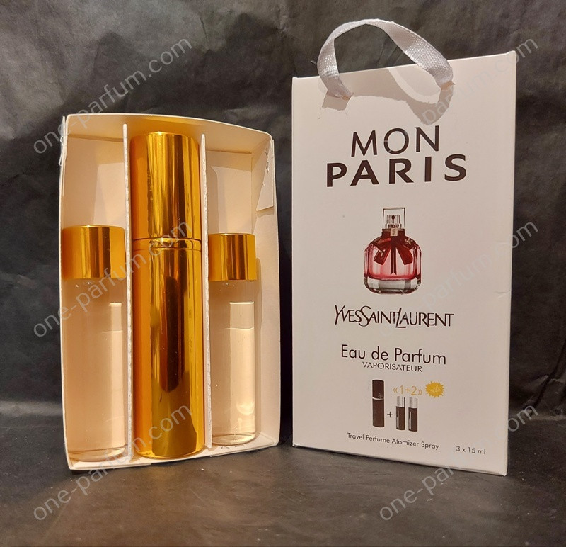 Парфумерія в сумочці Yves Saint Laurent Mon Paris (Ів Сен Лоран Мон Париж), 3x15 мл