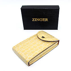 Манікюрний набір Zinger 9 інструментів компактний шкіряний футляр на кнопці преміум класу