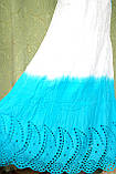 Сарафан літній, жіночий максі. Бавовна прошва. Індія.Блакитний/білий (46-48) XL р., фото 6