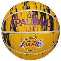 Мяч баскетбольный Spalding NBA Lakers Marble Colour Outdoor размер 7 резиновый (84-095Z)