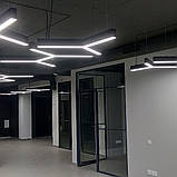 Алюмінієвий підвісний LED світильник Y-Образний 1000x55x60 мм, фото 3