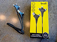 Универсальный кабель Budi на Micro-usb, Lightning, Type-C (1m)