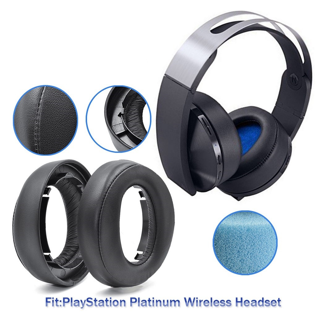 Амбушюри для навушників Sony PS4 Wireless Stereo Headset Platinum  PlayStation PS3 Cechya-0090 Натуральна Шкіра (ID#1236489101), ціна: 525 ₴,  купити на Prom.ua