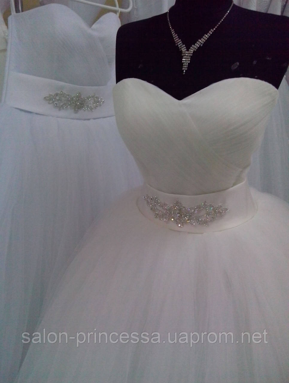 Свадебное пышное летнее платье невесты "Мирославка" (айвори) - фото 2 - id-p212550307