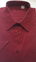 Рубашка мужская классическая короткий рукав 11076/8 бордовая