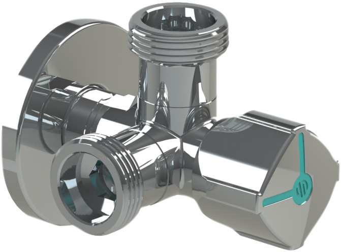 Кран приладовий TWIN 1/2"Н x 3/4"Н x 3/4"Н