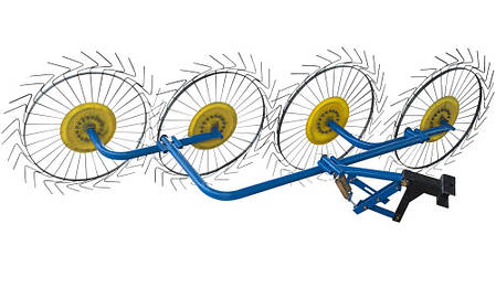 Граблі Сонечко для мототрактора, мотоблока на 4 колеса (ГРВ 4), фото 2