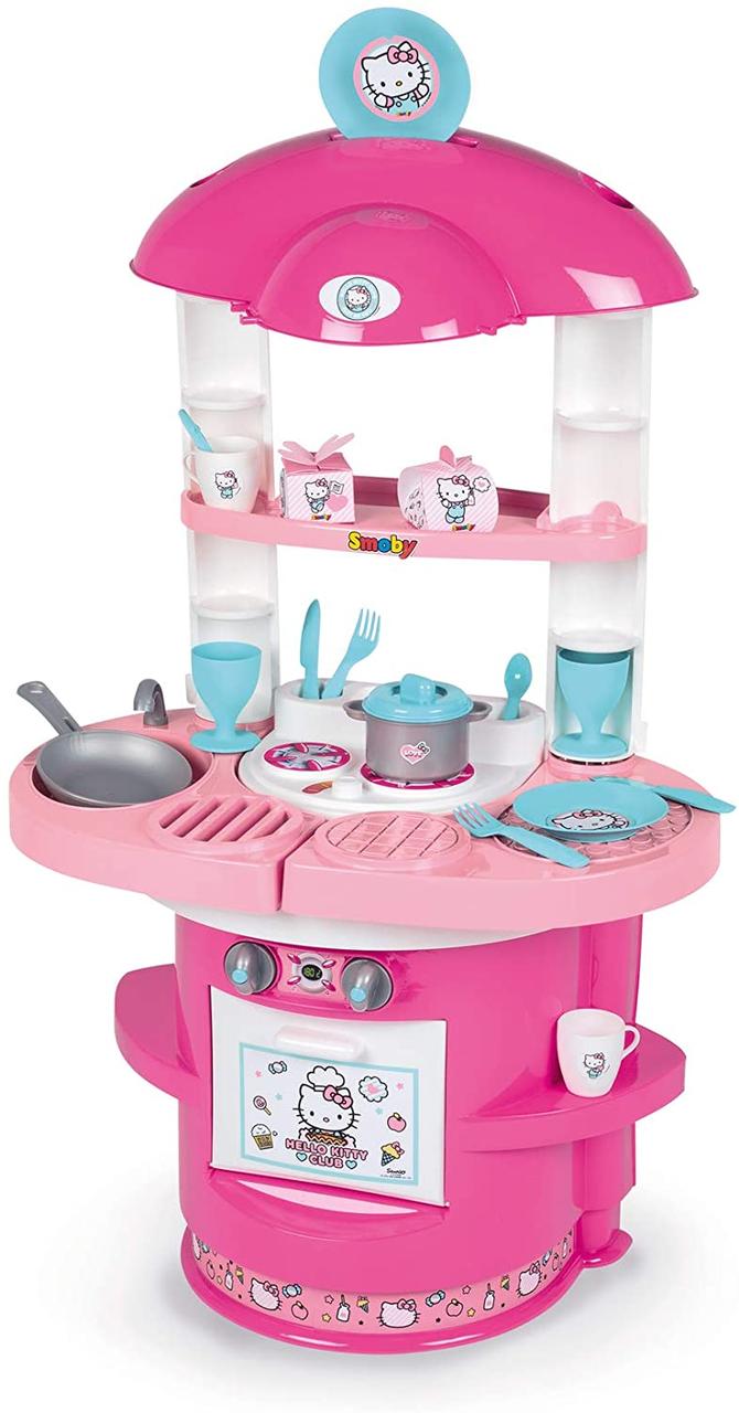 Купить Детская кухня Smoby Hello Kitty с 17 аксессуарами (310721), цена ...