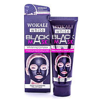 Отшелушивающая черная маска-пленка Wokali Black Mask White для очищения