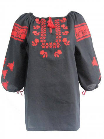 Жіноча вишиванка, домоткане полотно, фото 1