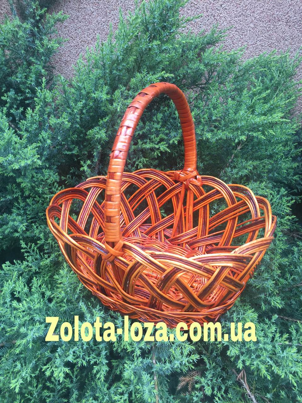 Корзина плетена з лози "Ромашка" Арт:4065