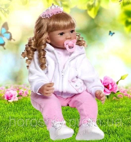 Силіконова колекційна лялька Reborn Doll дівчинка Марія 60 см Вінілова лялька з аксесуарами Kukla