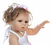 Силіконова колекційна лялька Reborn Doll Реборн Лялька іграшка дівчинка Аріна 48 см, фото 3