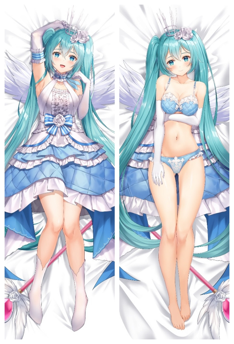 105x35 см Міку Хацуне Солодкий янгол Hatsune Miku Sweet Angel Подушка Дакимакура анімі зростання двостор