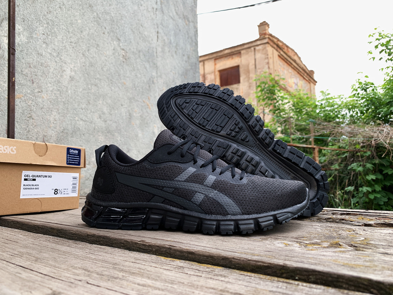 Чоловічі кросівки для бігу ASICS GEL-QUANTUM 90 1201A054-002 Black/Black ОРИГИНАЛ