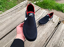 Чоловічі кросівки літні мокасини дихаючі Nike Free 3.0 Blue Red темно-сині, фото 5