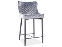 Барный стул COLIN B H-2 Velvet Signal серый