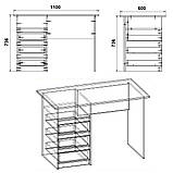 Стіл письмовий Декан ш110см АБС, фото 3