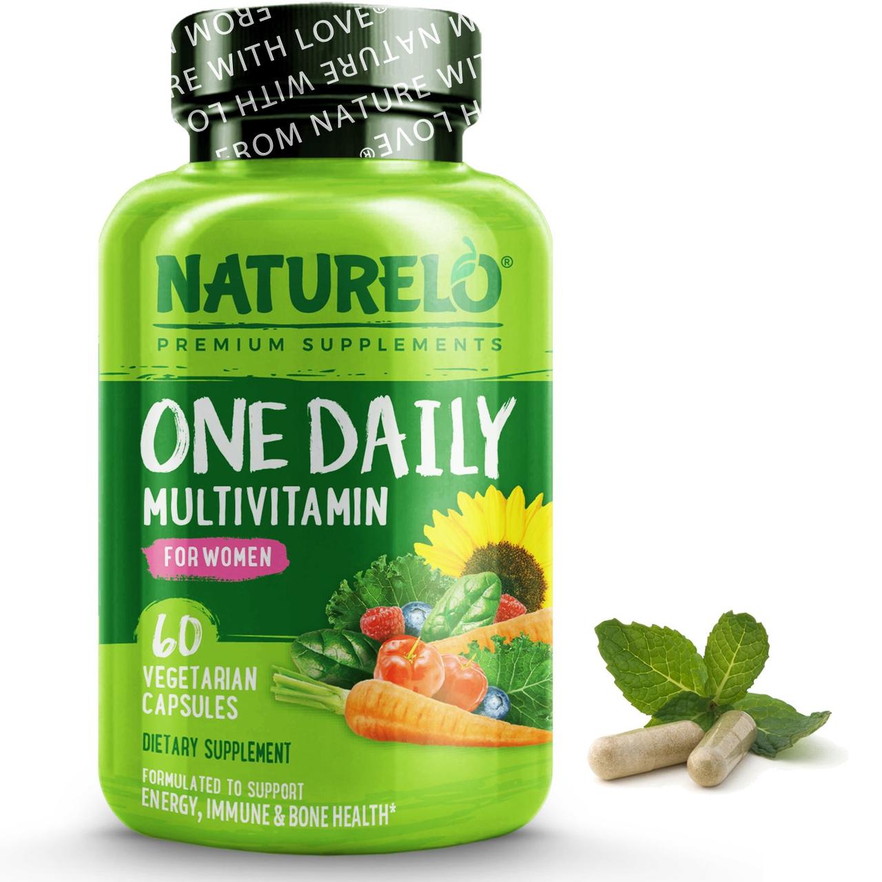NATURELO One Daily Multivitamin for Women 60 Capsules вітаміни преміум класу з овочів, 60 капсул на 60 днів