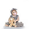 Силіконова колекційна лялька Reborn Doll дівчинка Емма 55 см Вінілова лялька реборн немовля, фото 5