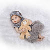 Силіконова колекційна лялька Reborn Doll дівчинка Емма 55 см Вінілова лялька реборн немовля, фото 4
