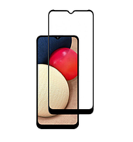 Защитное стекло 9D, 9H Полной оклейки для Телефона Смартфона Samsung Galaxy A02 (A022). Полный клей Full Glue