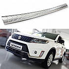 Захисна накладка на задній бампер для Suzuki Vitara II 2015+ /нерж.сталь/