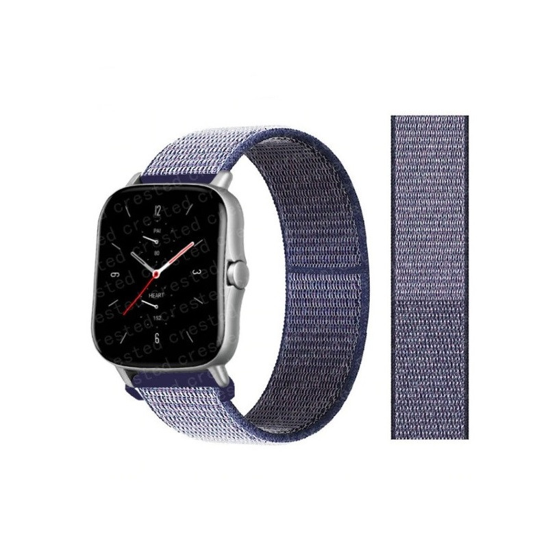 Ремінець для годинника Nylon loop bracelet Універсальний, 22 мм. Black