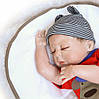 Силіконова лялька пупс Reborn Doll хлопчик Кирюша 55 см Колекційна вінілова лялька новонароджене немовля, фото 3