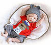 Силіконова лялька пупс Reborn Doll хлопчик Кирюша 55 см Колекційна вінілова лялька новонароджене немовля, фото 4