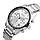 Skmei 9096 tandem сріблястий з білим циферблатом чоловічий годинник, фото 2